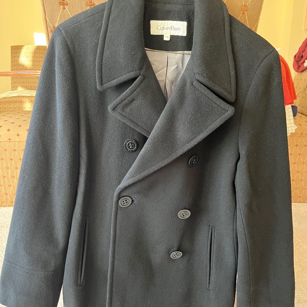 Black 10 Petite Calvin Klein Pea Coat